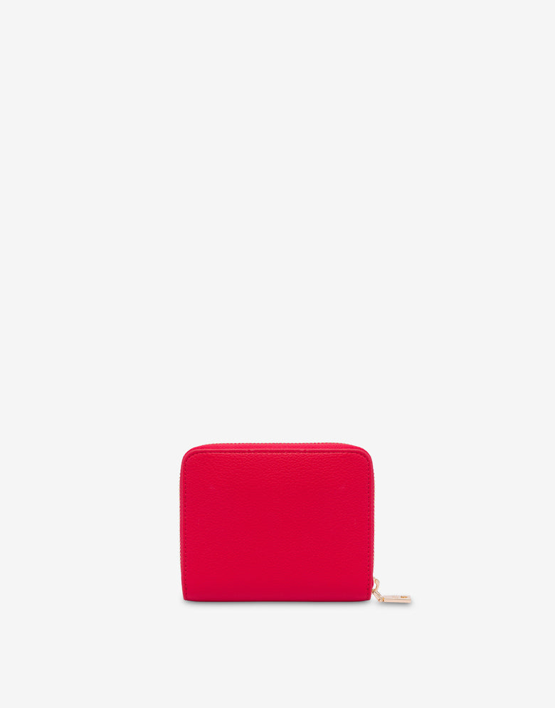 Cartera pequeña con cremallera Rojo Love Moschino 1