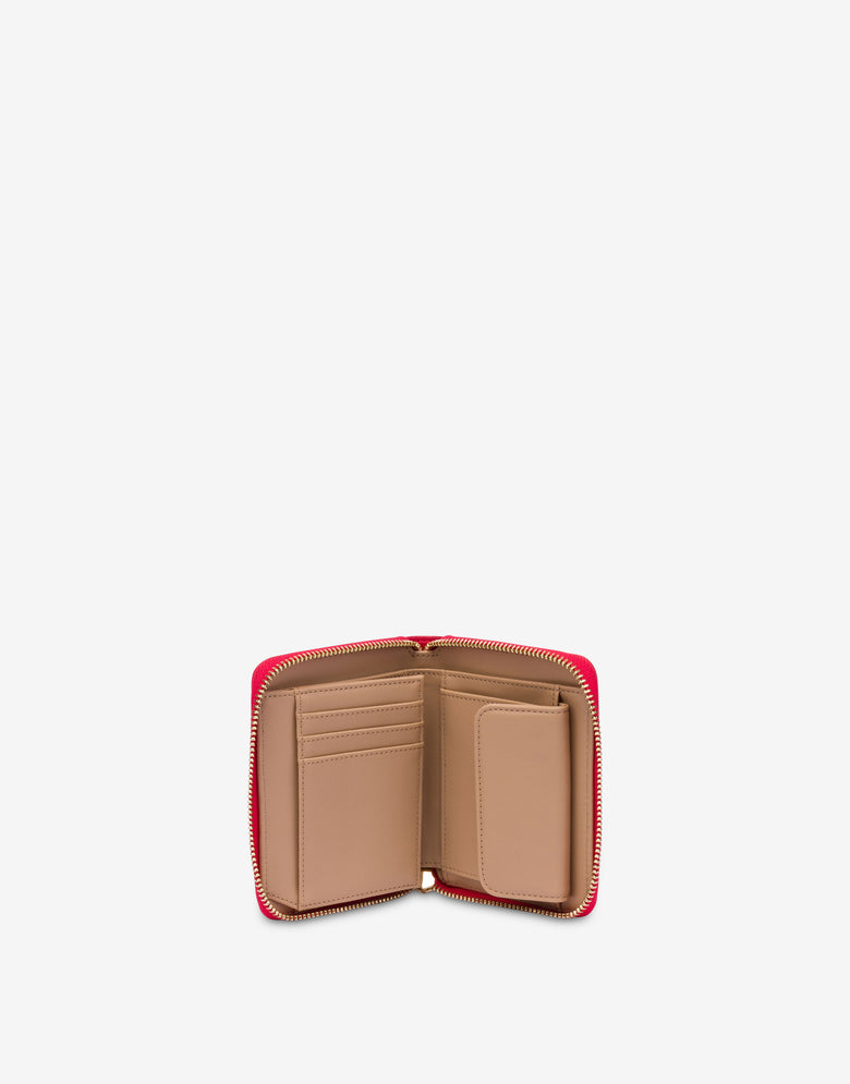 Cartera pequeña con cremallera Rojo Love Moschino 2