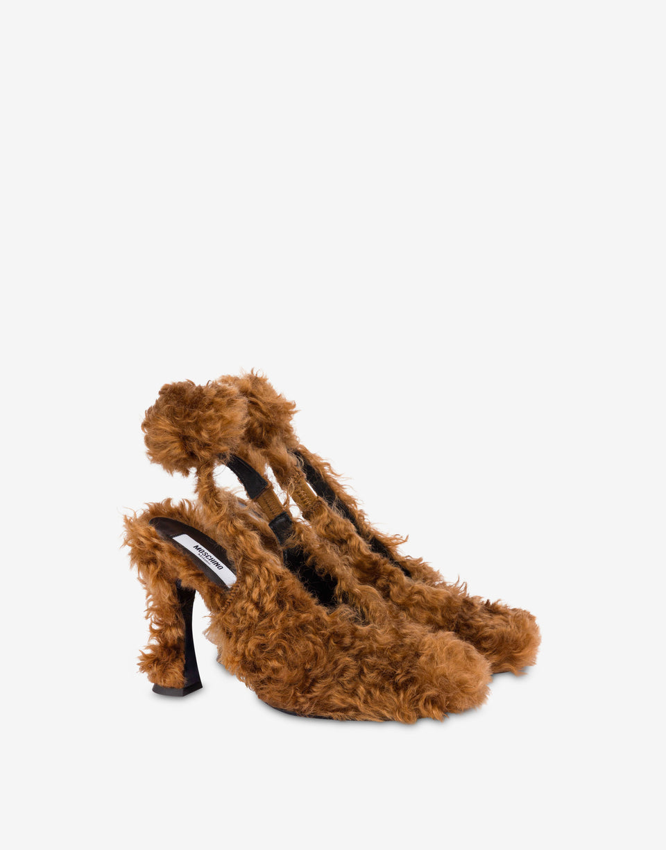Bombas de mohair Caramelo Moschino 0