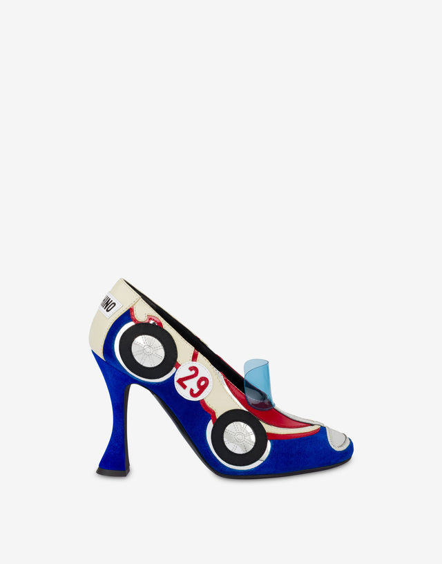 Car Pumps Blue Moschino 1
