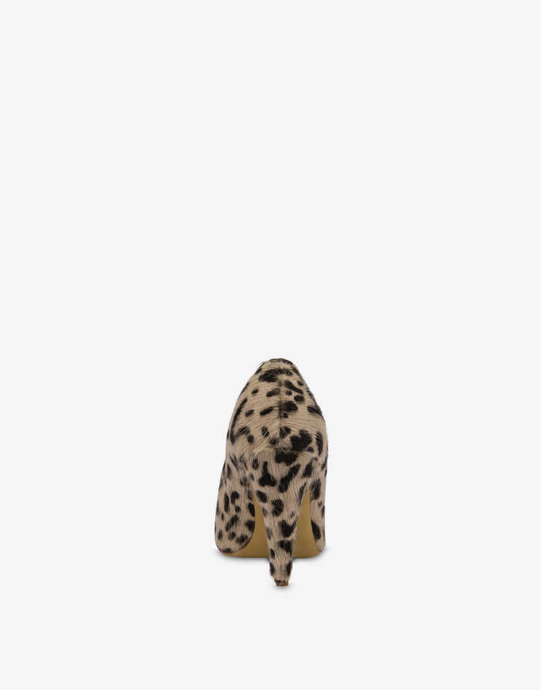 Ocelot Print Pumps Beige Moschino 1