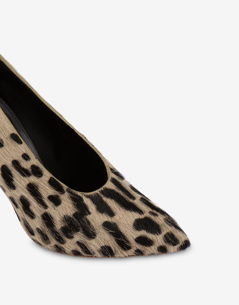 Ocelot Print Pumps Beige Moschino 2