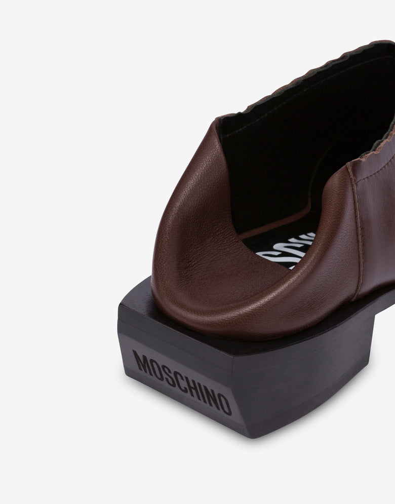 Shootie  Cuban Heel Marrón oscuro Moschino 3
