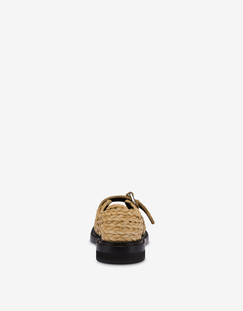Mary Jane Olivia en rafia Beige Moschino 2