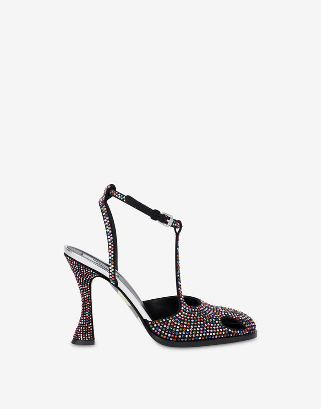 Zapatos de salón con pedrería Negro Moschino 1