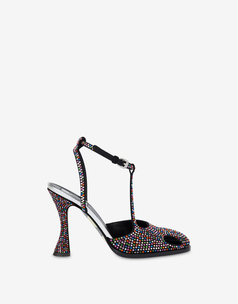 Zapatos de salón con pedrería Negro Moschino 1