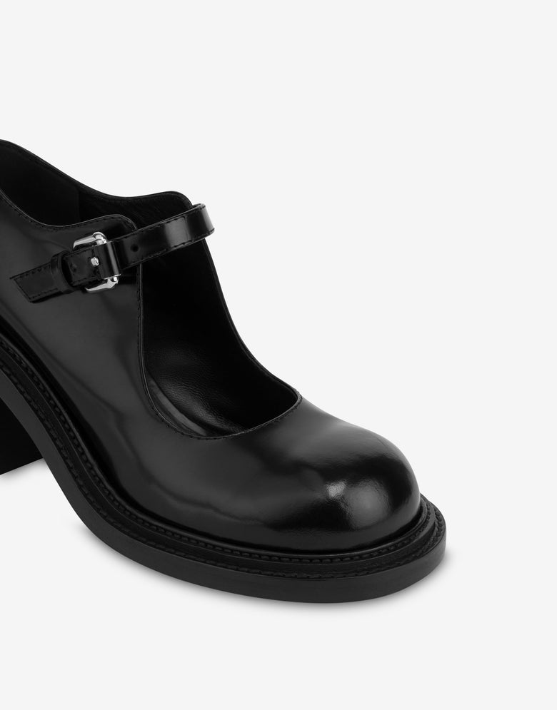 Mary Jane Olivia con tacón Negro Moschino 3