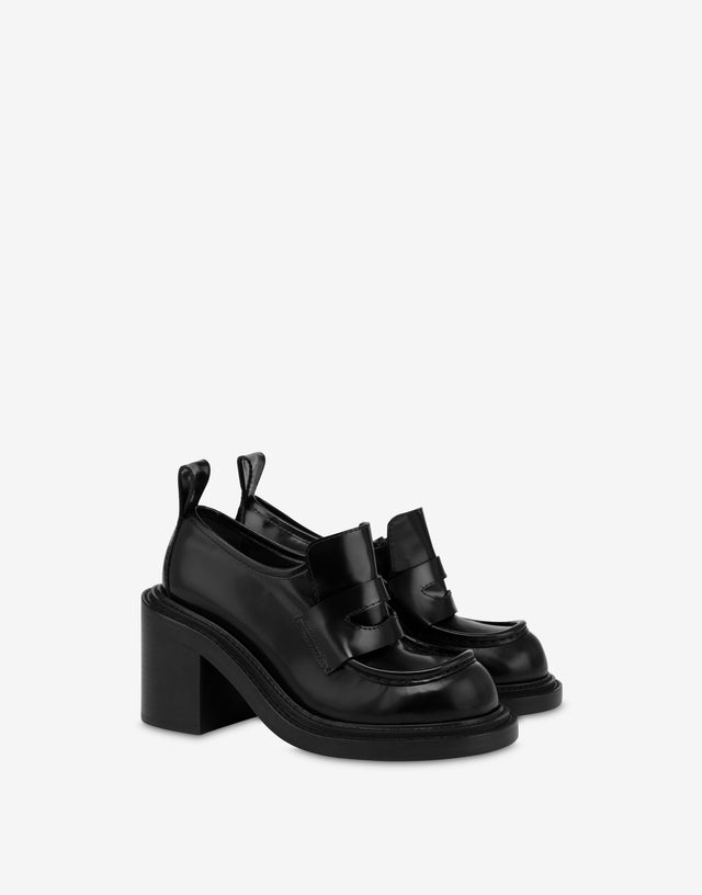 Olivia Mocasines con tacón Negro Moschino 0