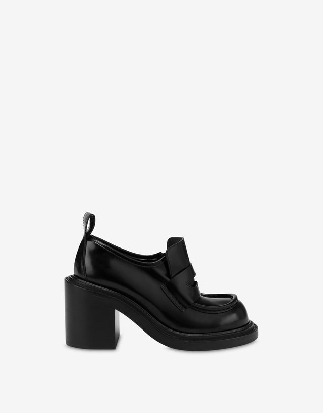 Olivia Mocasines con tacón Negro Moschino 1
