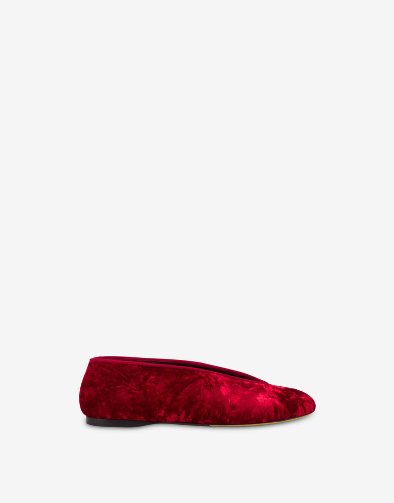 Duck velvet ballerinas Red Moschino 1