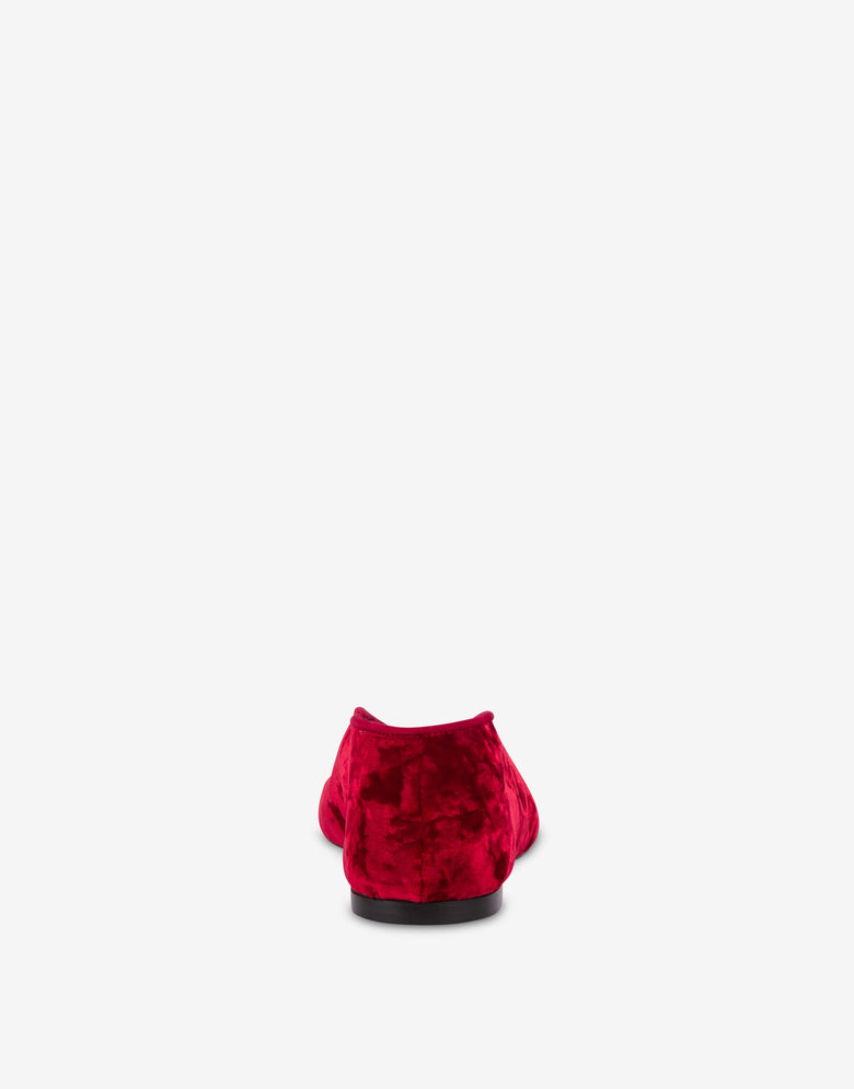 Duck velvet ballerinas Red Moschino 2