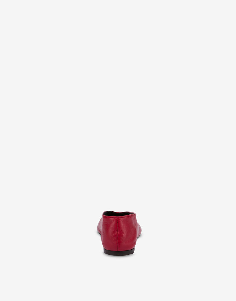 Bailarinas de napa Duck Rojo Moschino 2