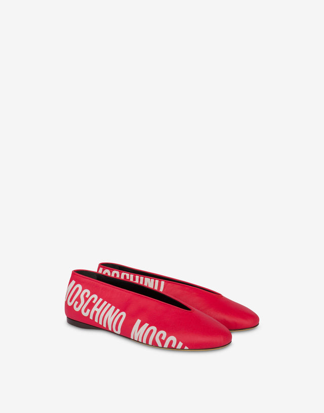 Printed tassel ballet flats Red Moschino 0