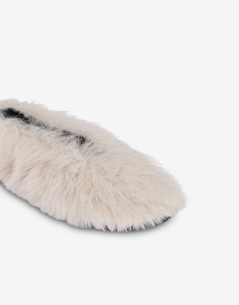 Bailarinas de tejido suave Blanco Moschino 3