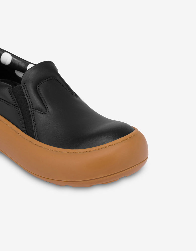Zapatillas de piel de becerro  Negro Moschino 3