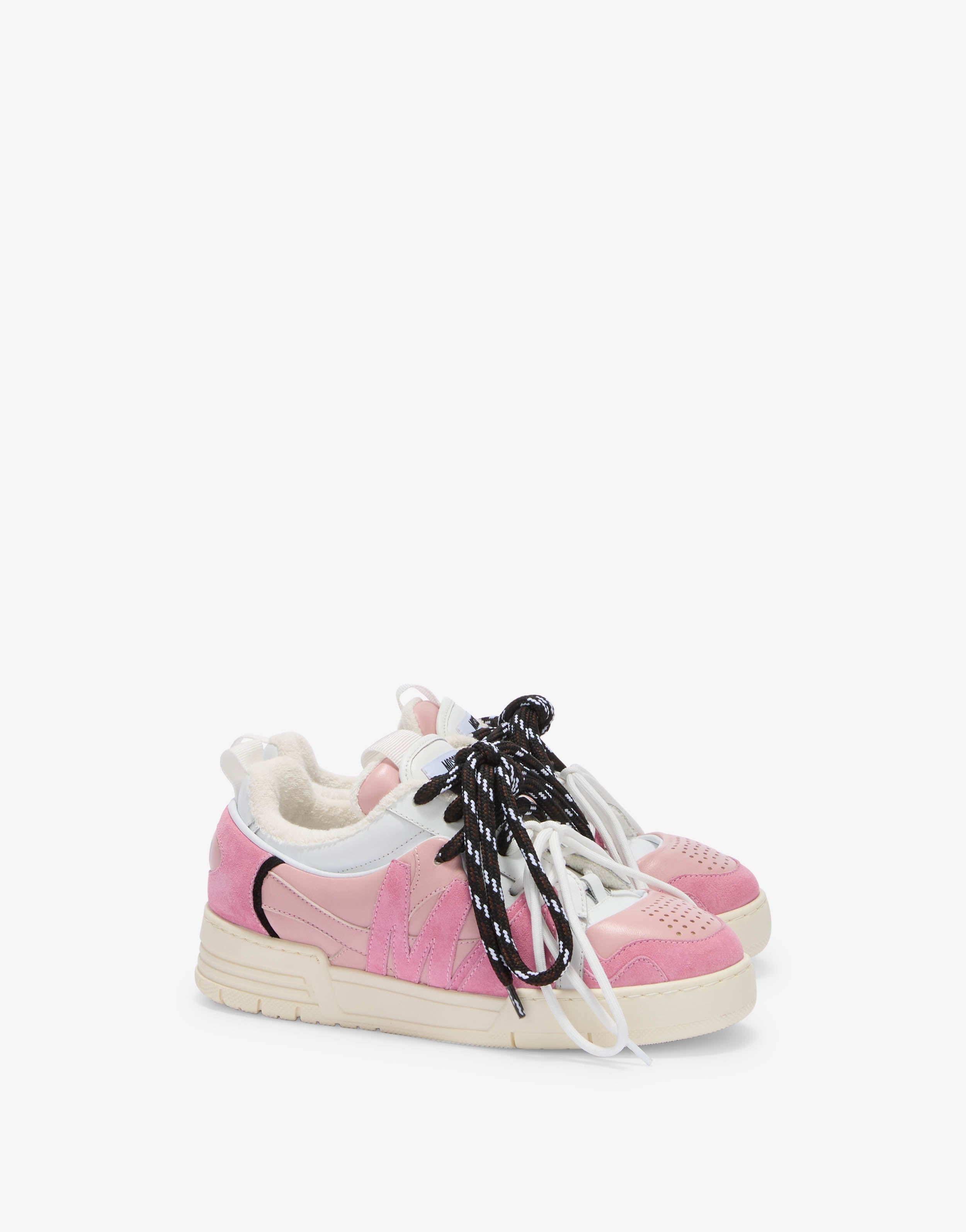 Zapatillas de piel de becerro y ante
