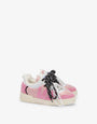 Calfskin and suede sneakers