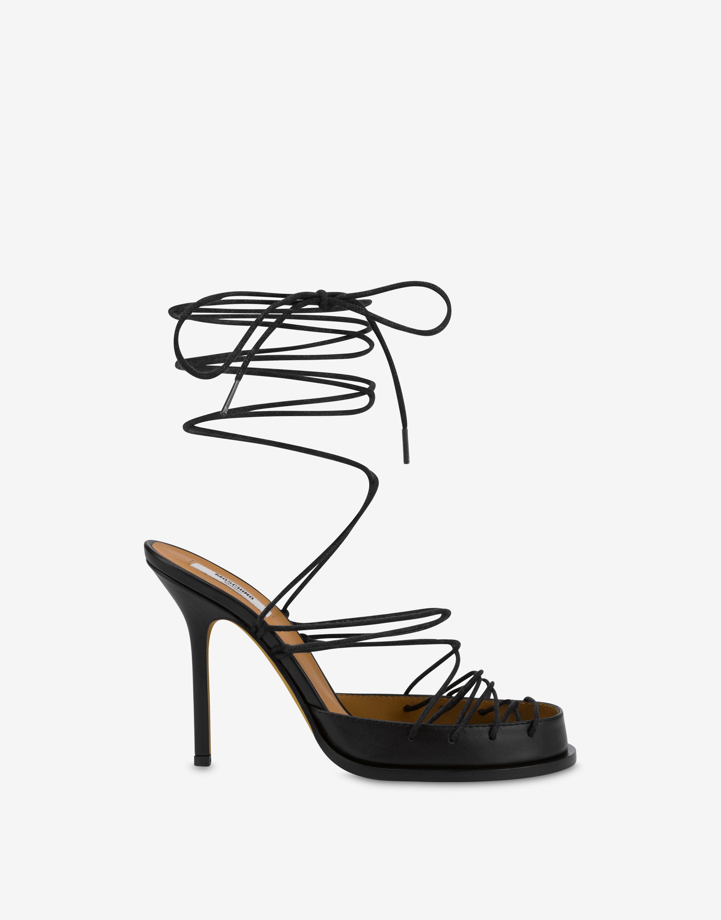 Laced High Calf Sandals | Moschino