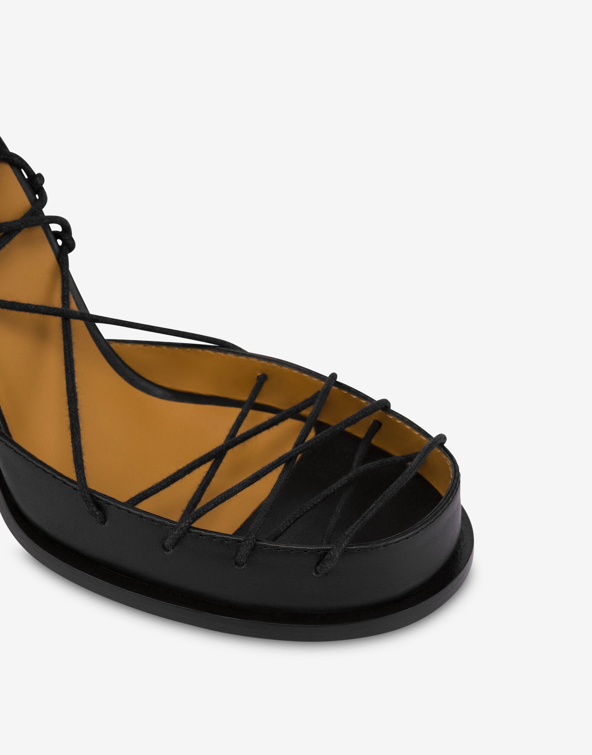 Laced High Calf Sandals | Moschino