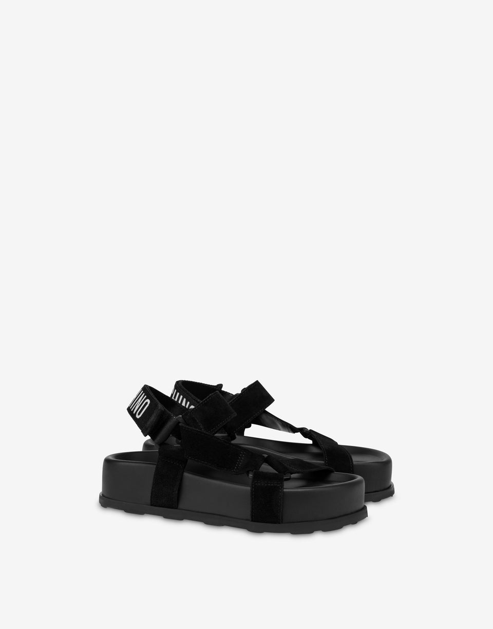 Sandalias de ante  Negro Moschino 0