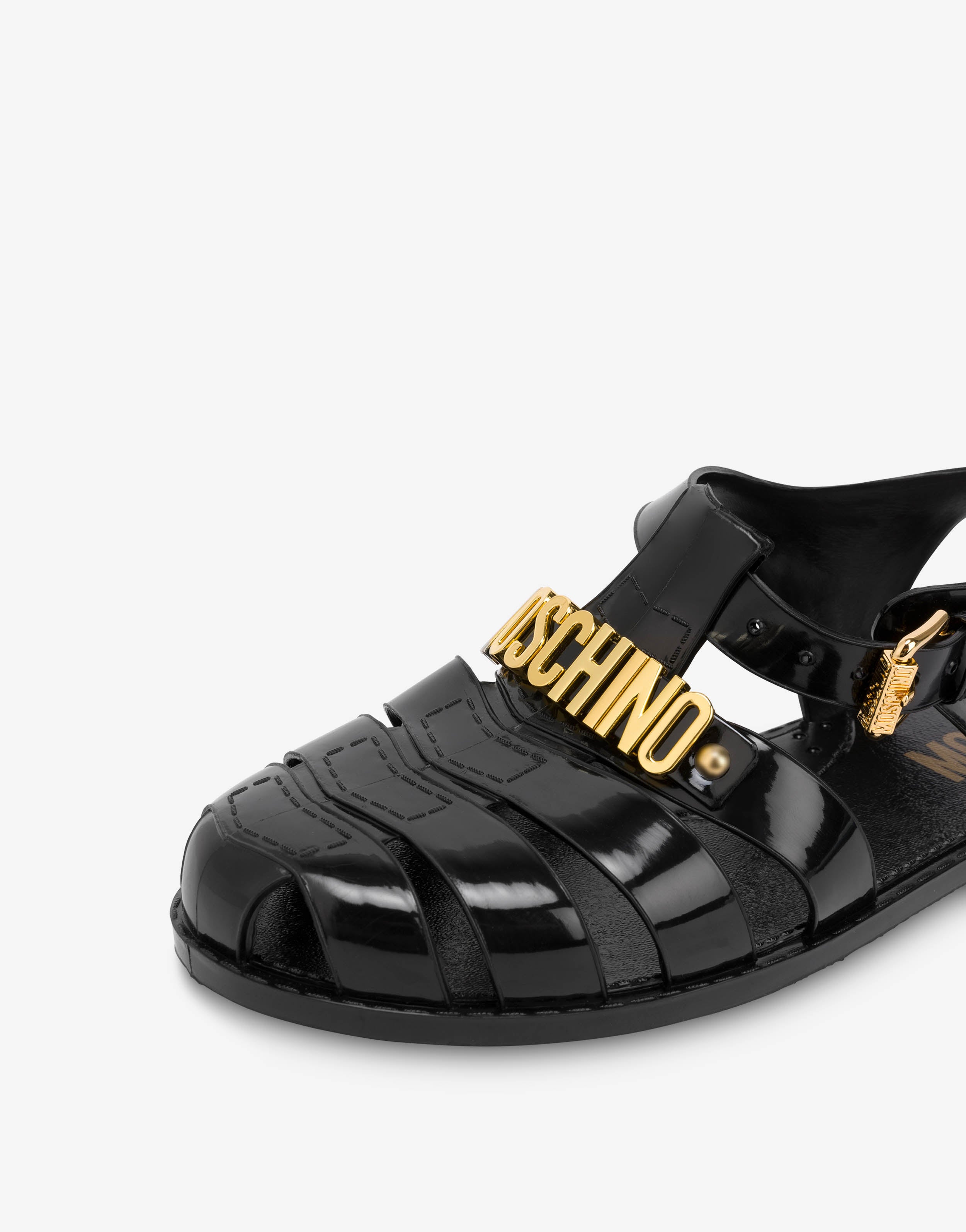 Jelly sandals with Lettering logo | Moschino