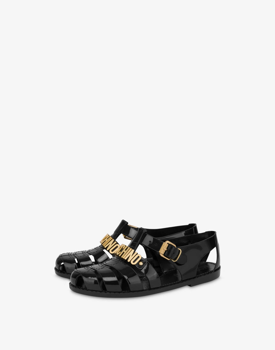 Sandali Jelly con logo Lettering 黑色 Moschino 0