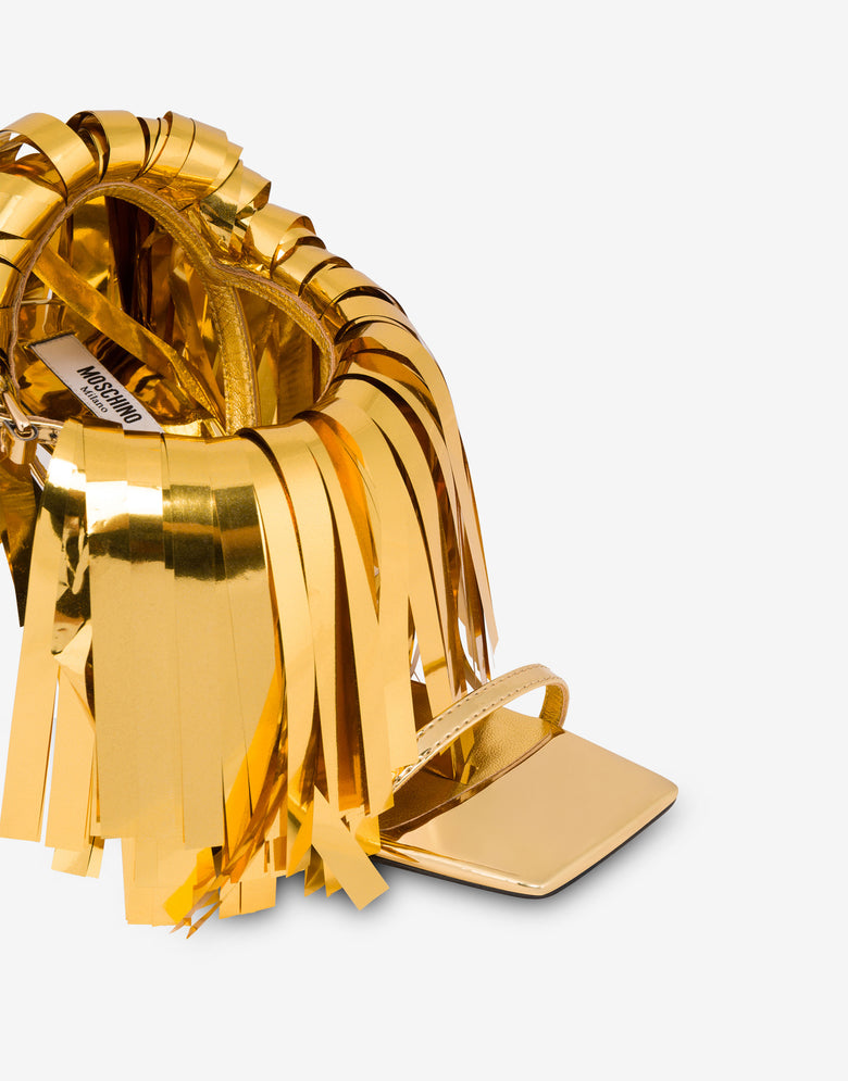 镜面效果凉鞋 金色 Moschino 3