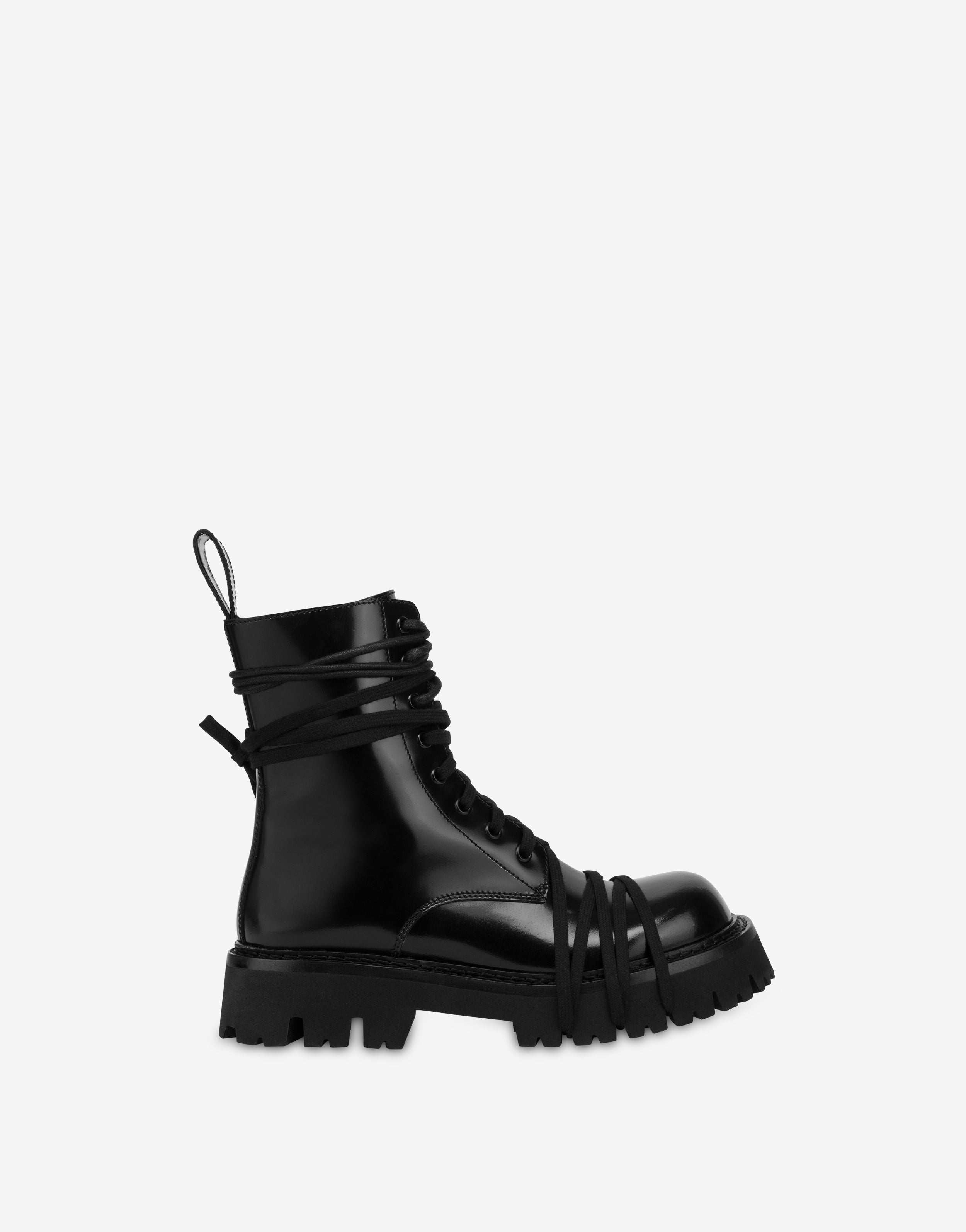 Biker boots in brushed calfskin | Moschino