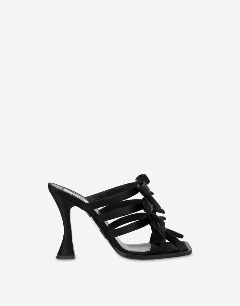 Sandalias de satén  Negro Moschino 1