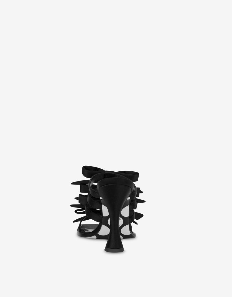 Sandalias de satén  Negro Moschino 2