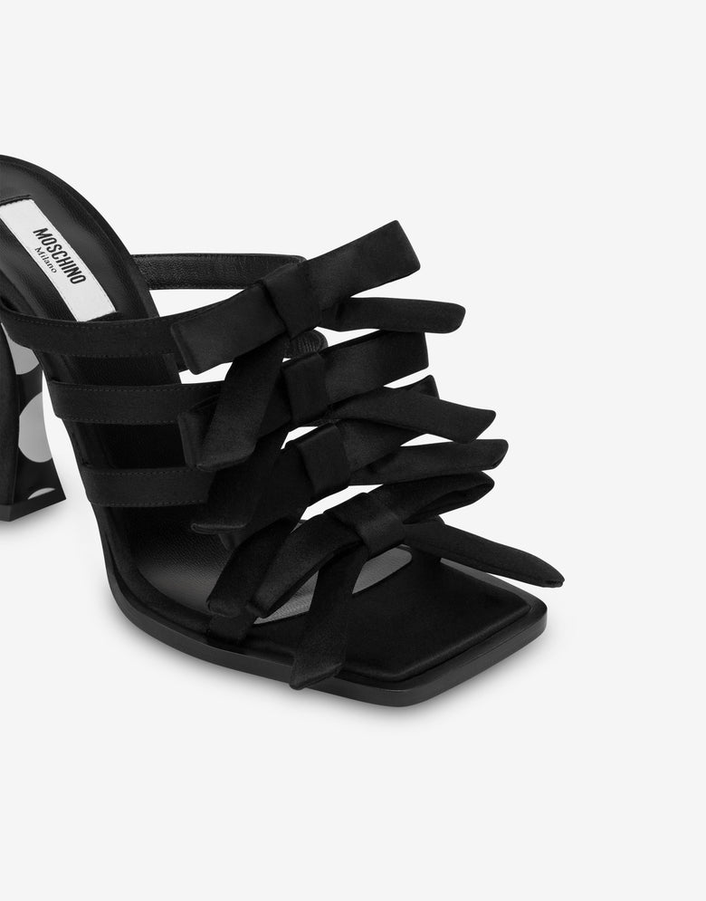 Sandalias de satén  Negro Moschino 3