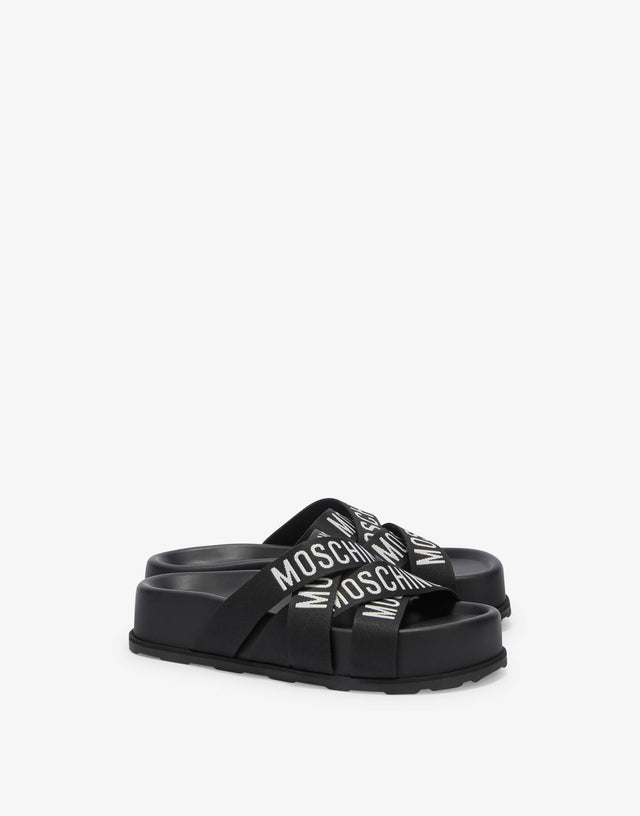 Sandalias deportivas con plataforma  Negro Moschino 0