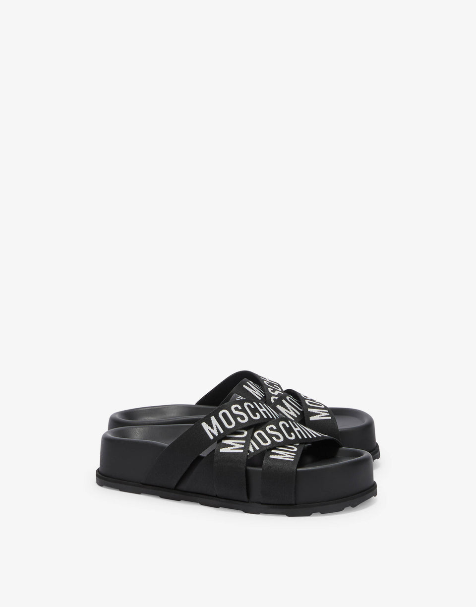 Platform athletic sandals Black Moschino 0