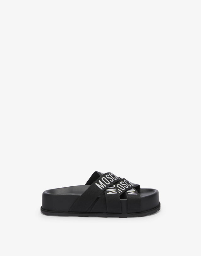 Sandalias deportivas con plataforma  Negro Moschino 1
