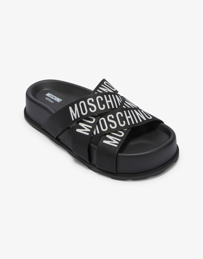 Platform athletic sandals Black Moschino 3
