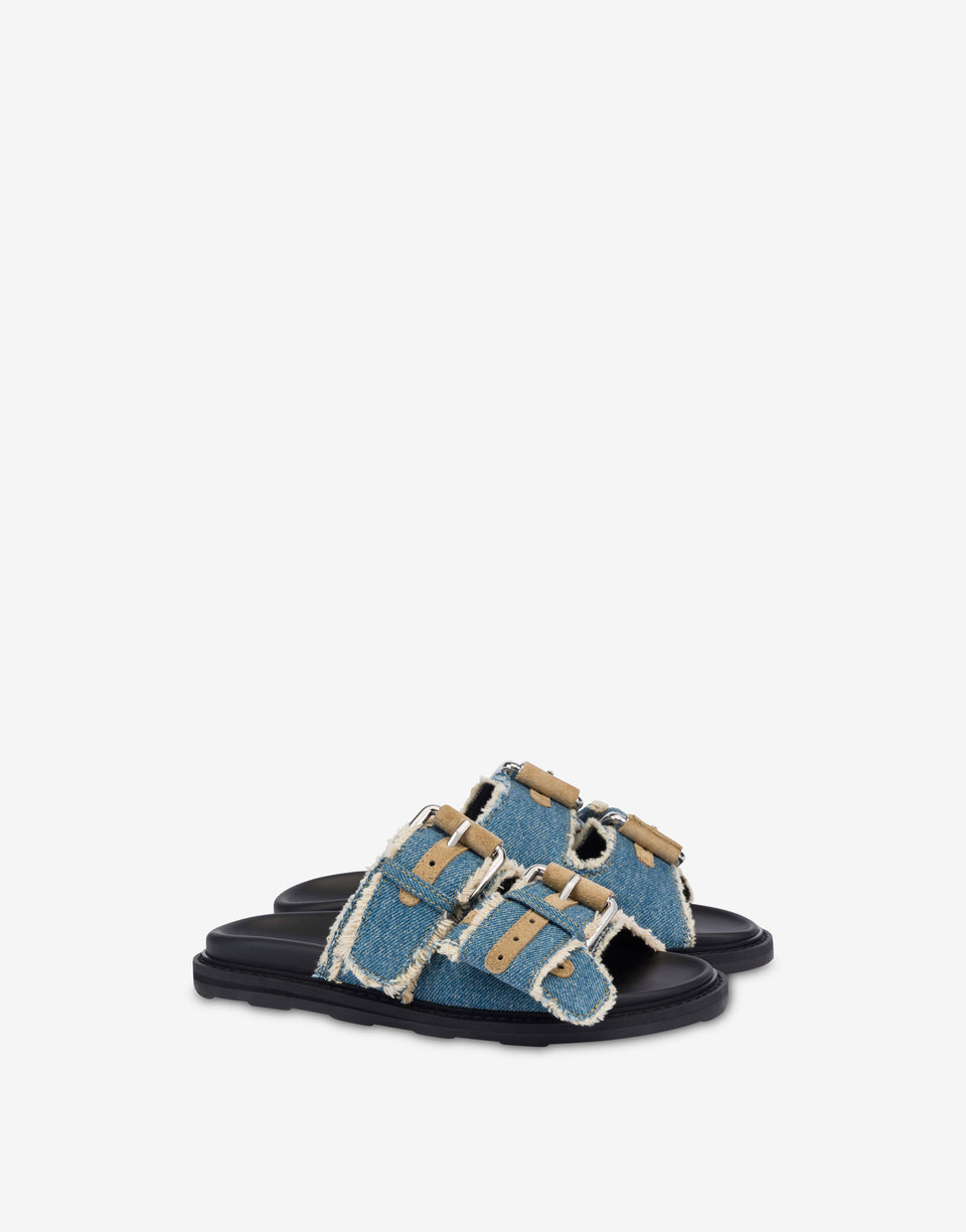 牛仔凉鞋 蓝色牛仔布 Moschino 0