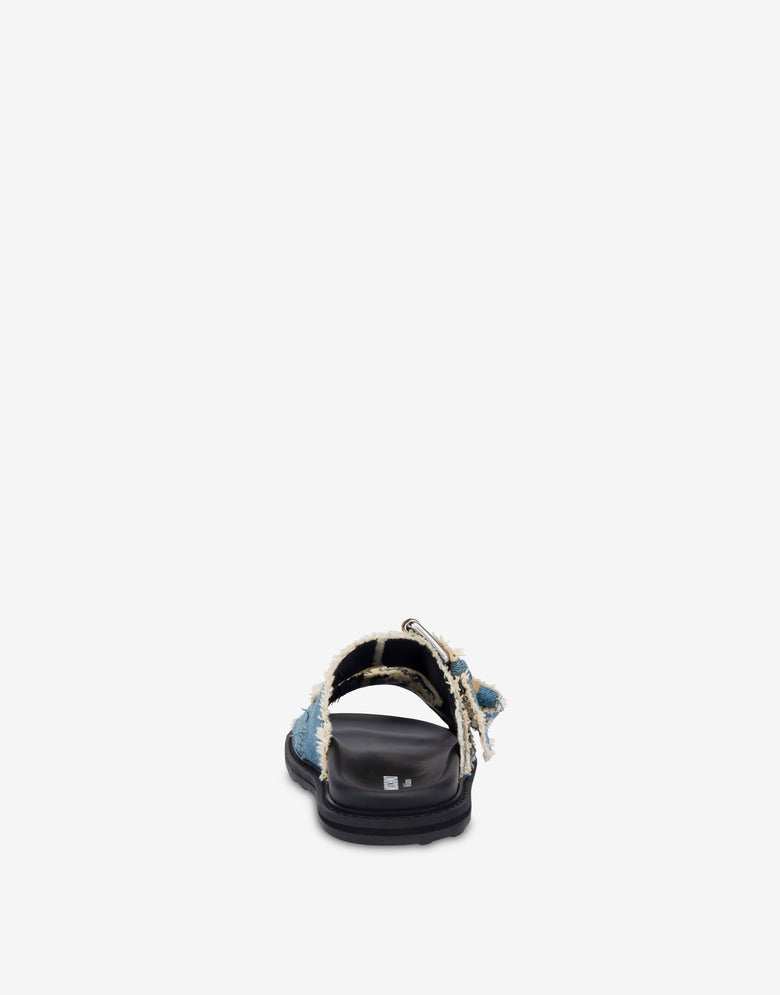牛仔凉鞋 蓝色牛仔布 Moschino 2