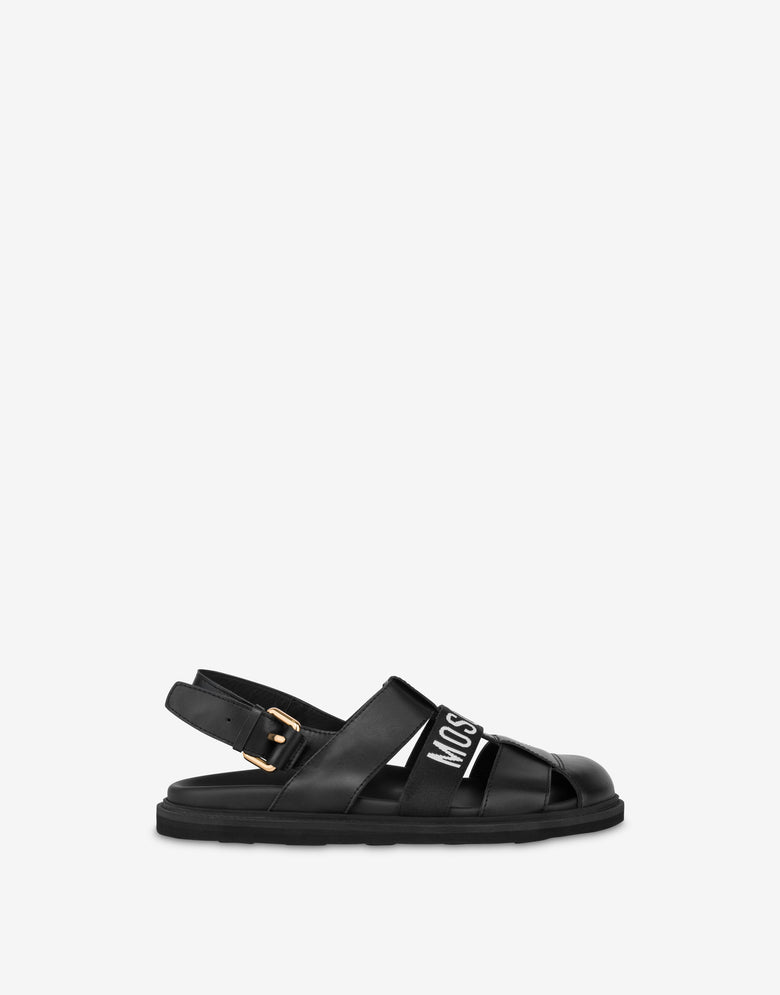 Calfskin sandals Black Moschino 1
