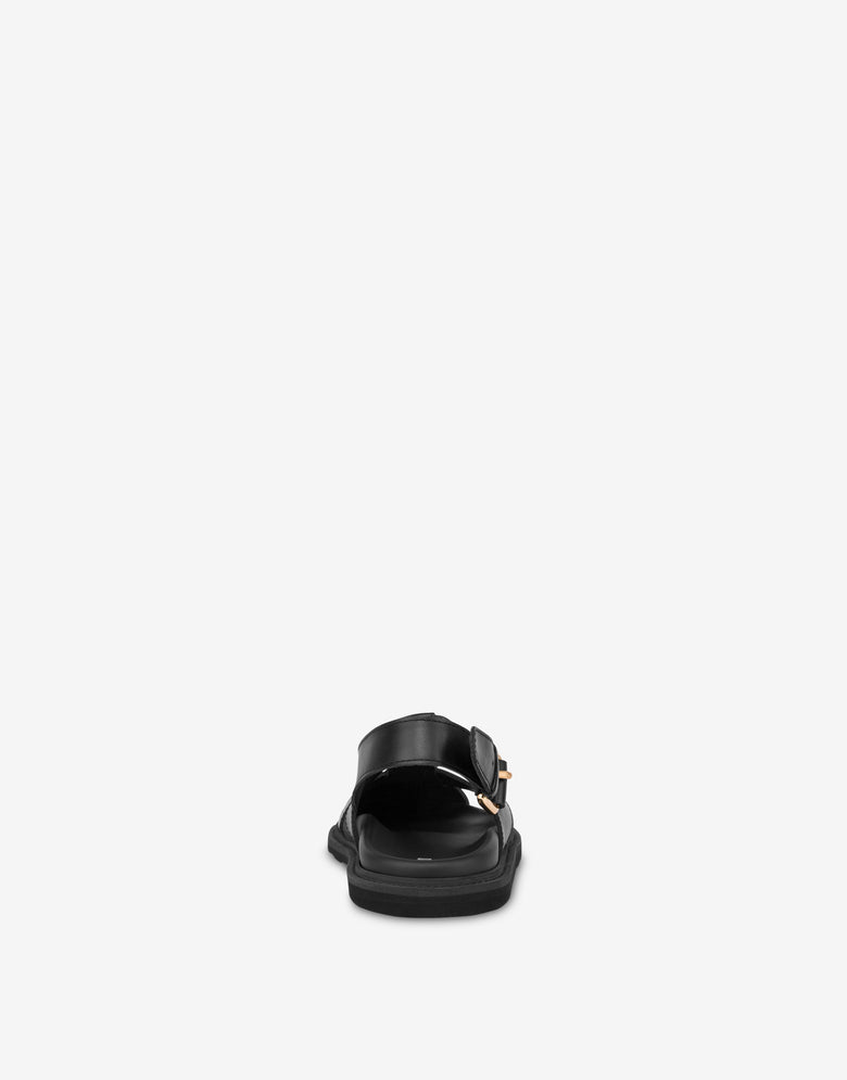 Calfskin sandals Black Moschino 2