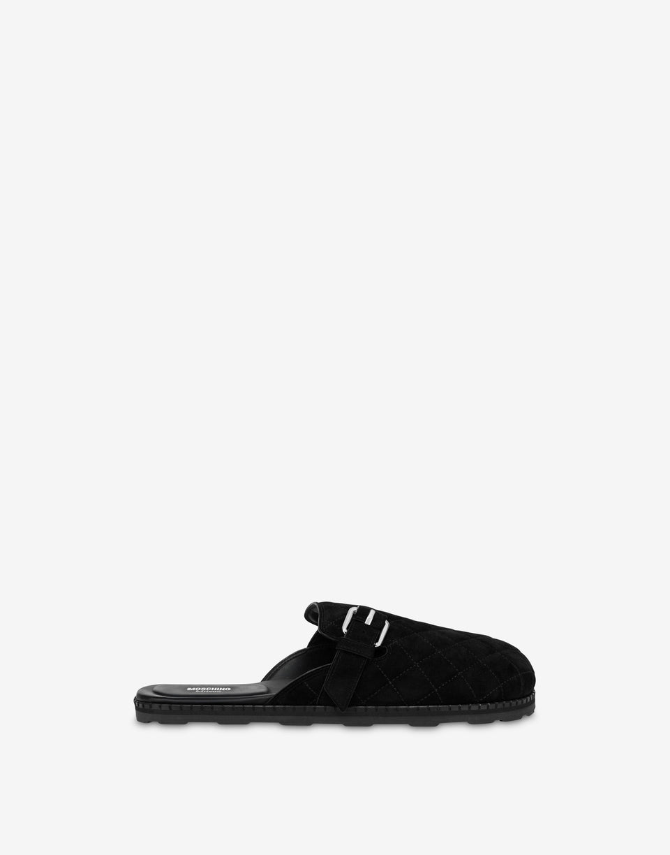 Sabot de ante acolchado Negro Moschino 0
