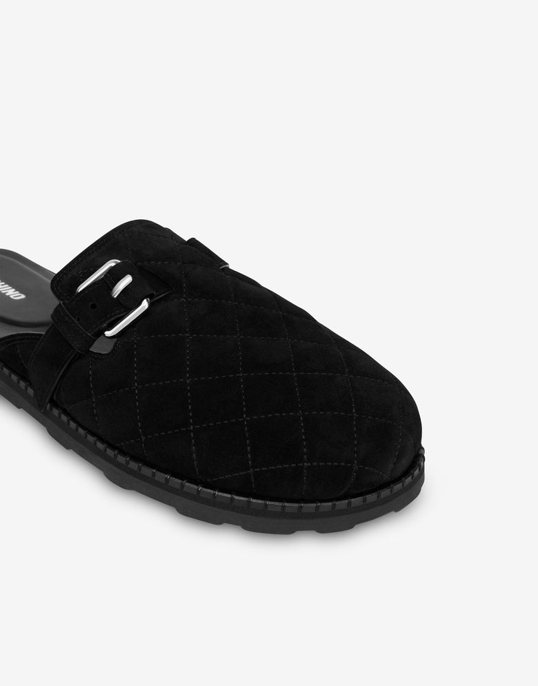 Sabot de ante acolchado Negro Moschino 2