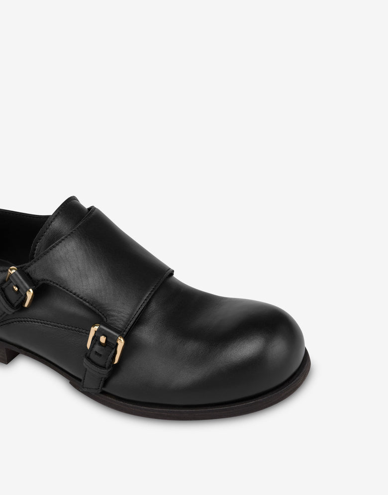 Mocasines double monk strap Cobbler Negro Moschino 3