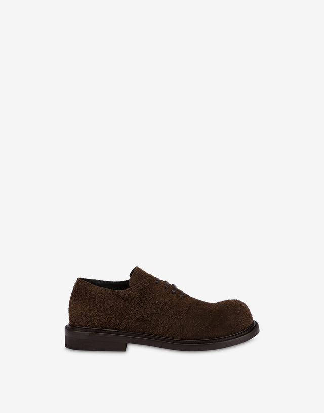 Derby shoes in suede Oliver Dark brown Moschino 1