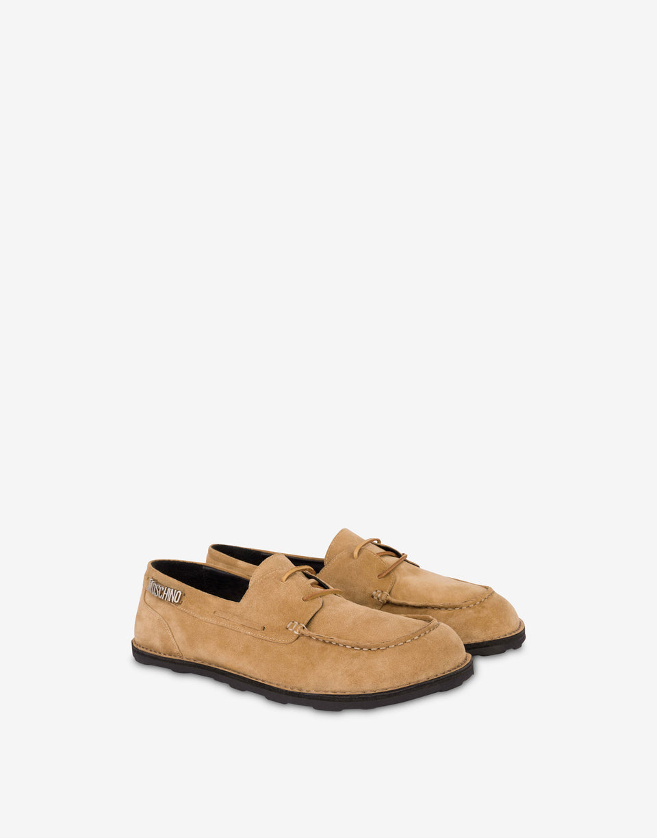 麂皮乐福鞋 米色 Moschino 0