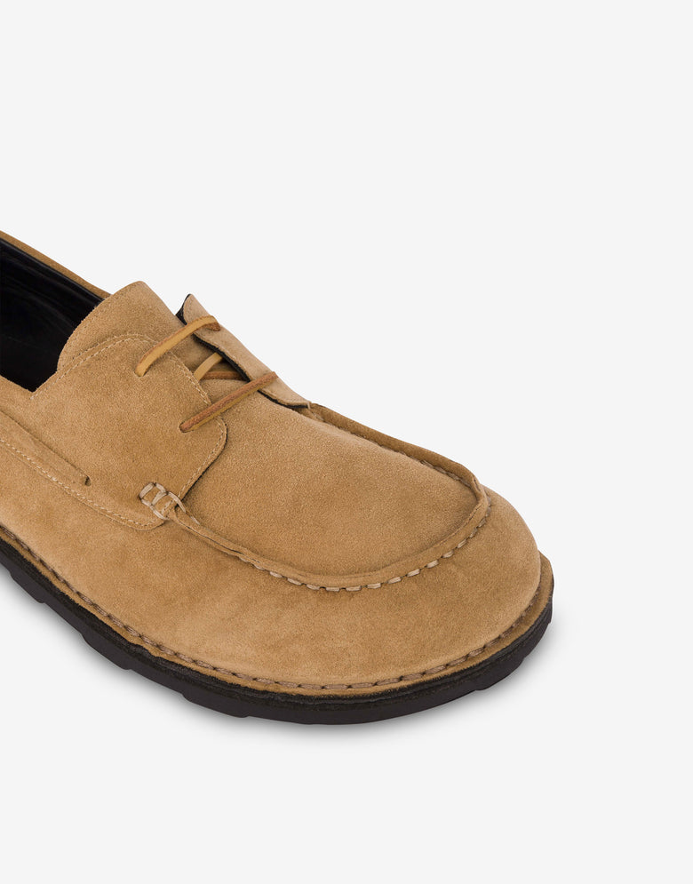 麂皮乐福鞋 米色 Moschino 3