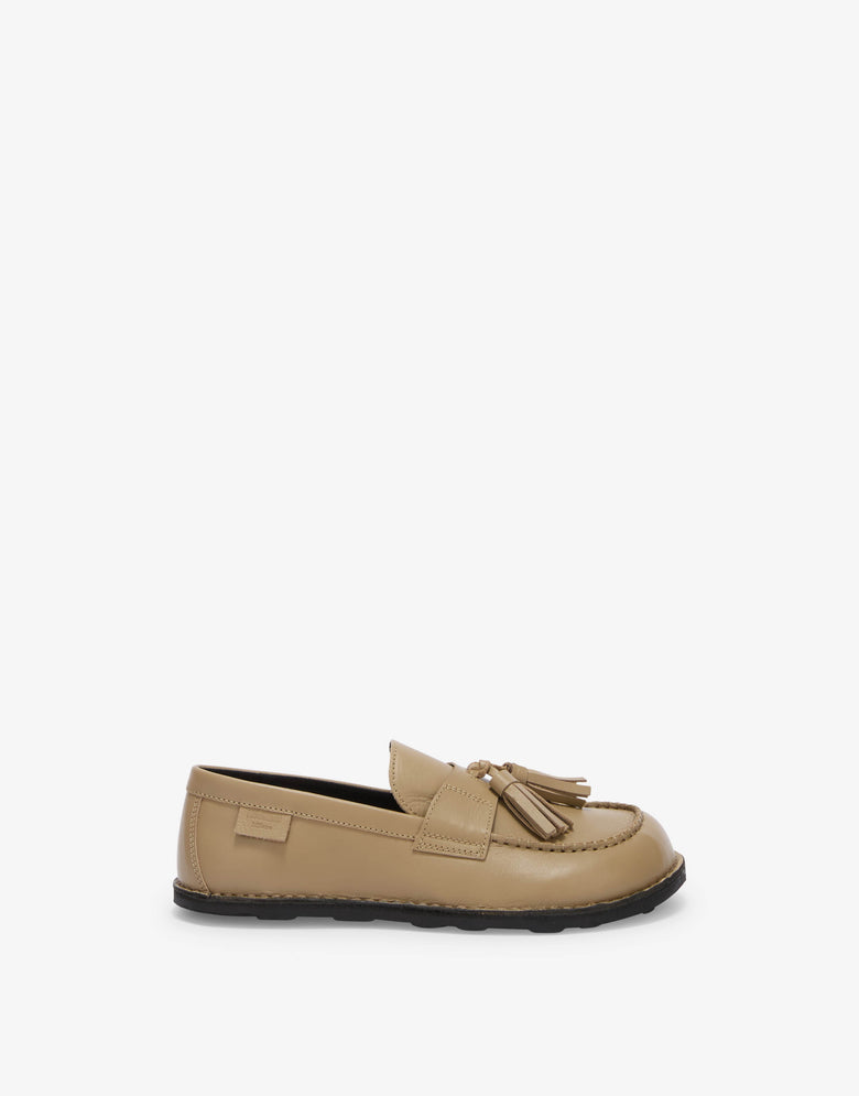 Calfskin loafers Beige Moschino 1