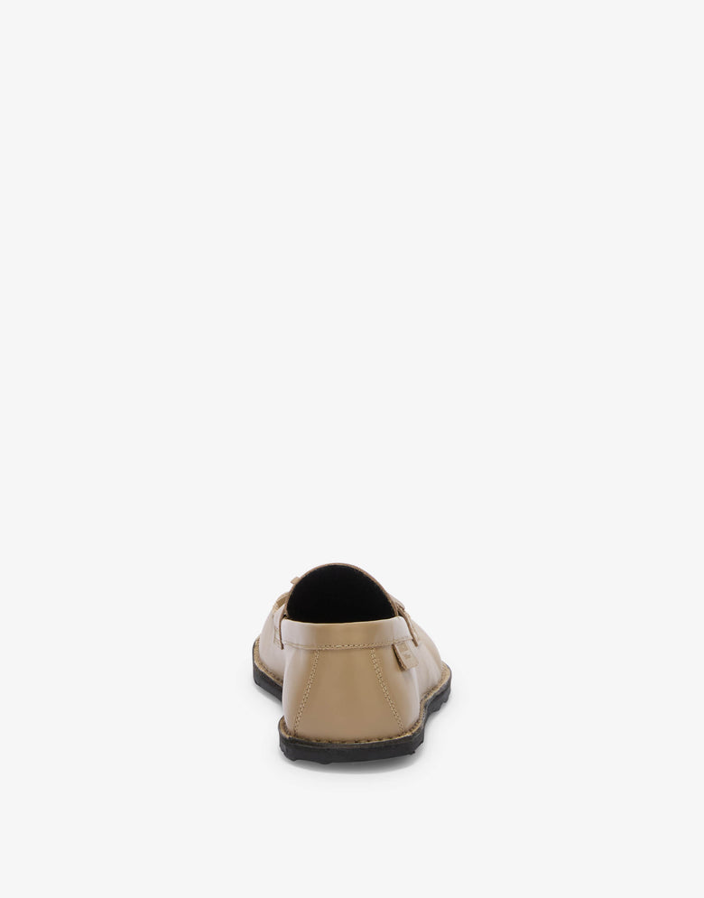 Calfskin loafers Beige Moschino 2