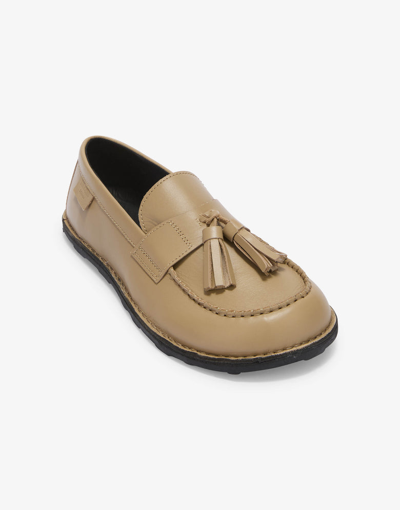 Calfskin loafers Beige Moschino 3