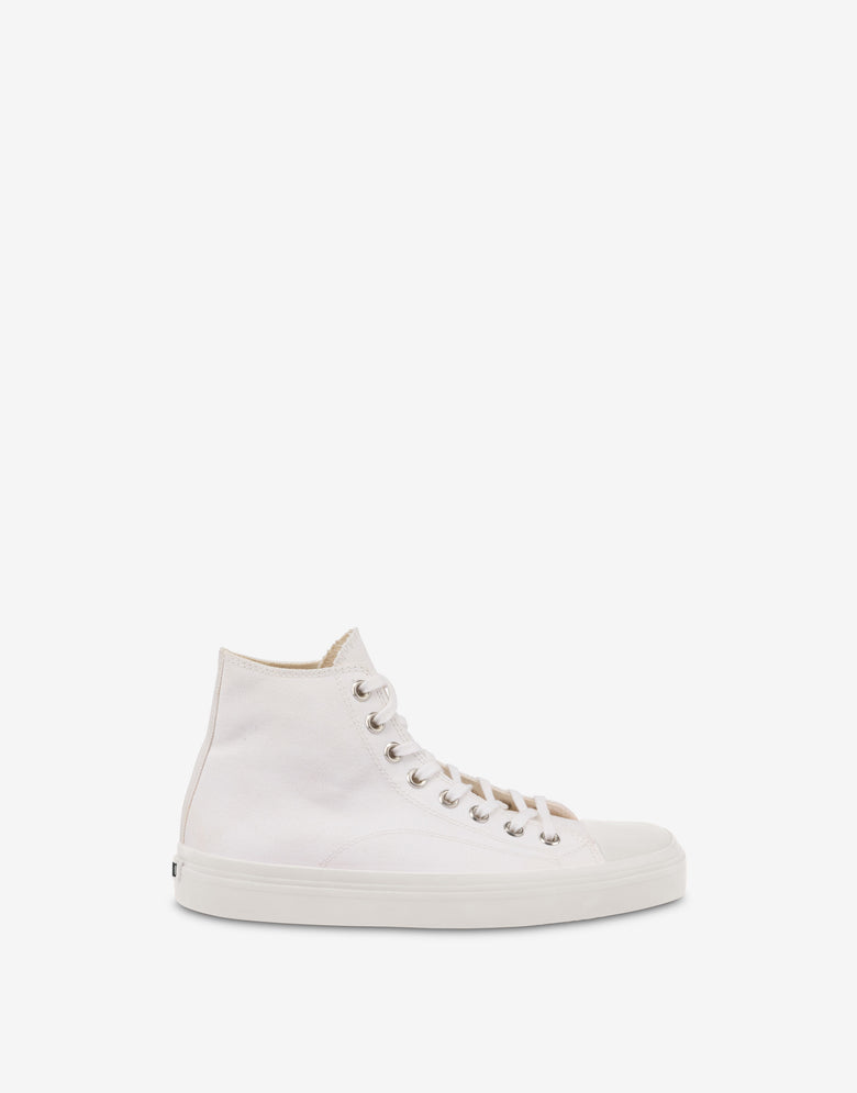 High canvas trainers White Moschino 1