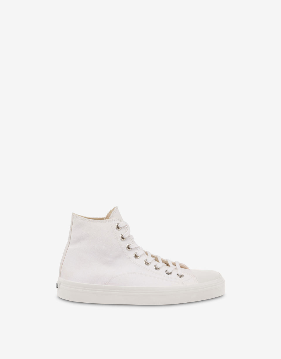 Zapatillas altas de lona Blanco Moschino 1